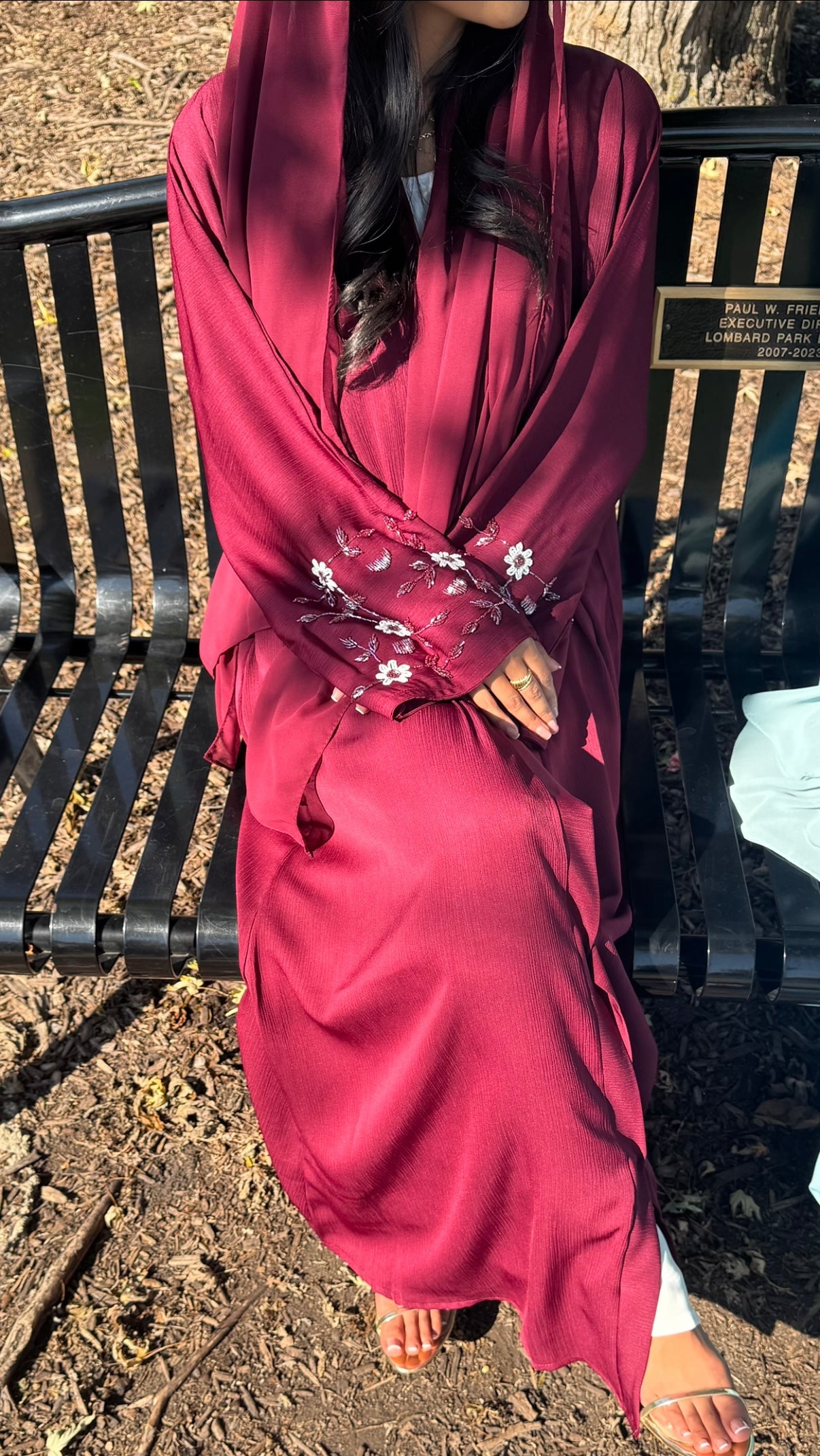 Hana Abaya - Burgundy