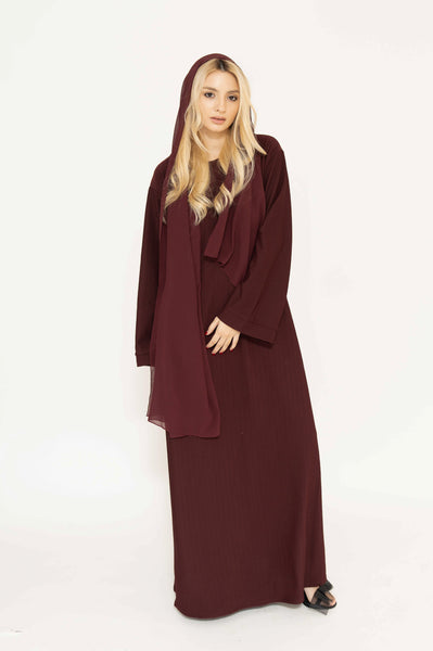 Aya Abaya - Burgundy