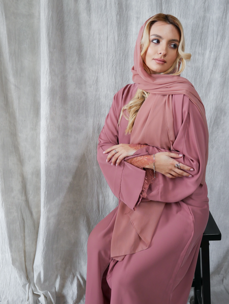 Yara Abaya - Coral Pink